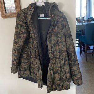Columbia long camo jacket